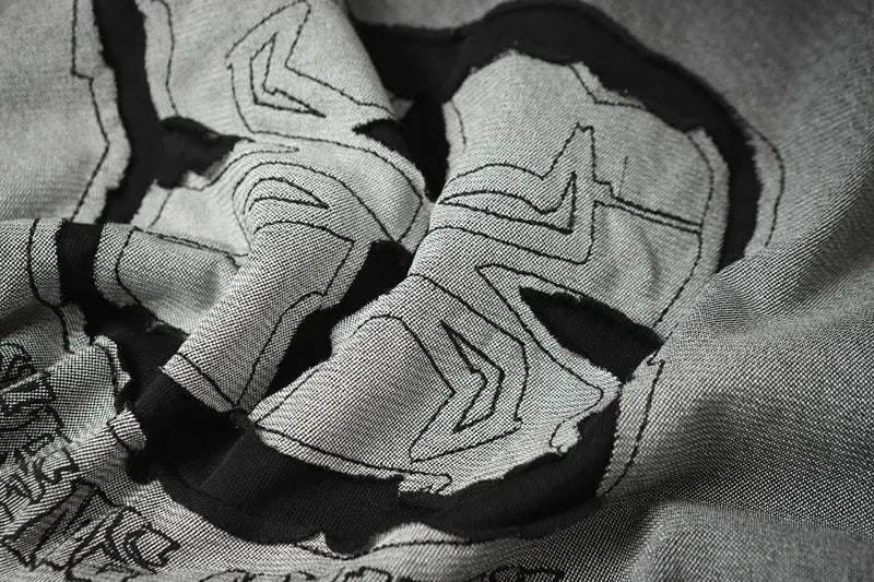 Vintage Tshirt Grunge Graphic Printed Embroidered Patch T-Shirt Hip Hop Punk Gothic Streetwear Shirts Harajuku Casual Baggy Top