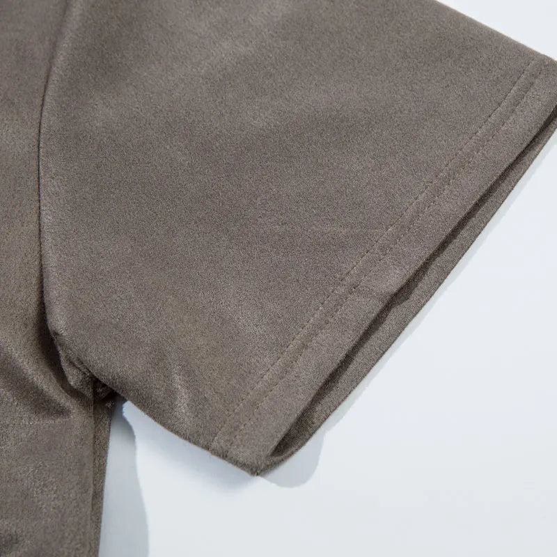 Vintage Suede T-Shirt Y2K Graphic Printed Racing Sport Oversized Tshirt Streetwear Men Hip Hop Harajuku Casual Baggy Top Tee