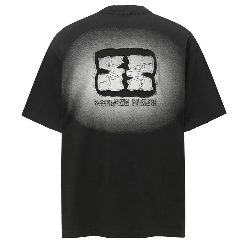 Vintage Tshirt Grunge Graphic Printed Embroidered Patch T-Shirt Hip Hop Punk Gothic Streetwear Shirts Harajuku Casual Baggy Top