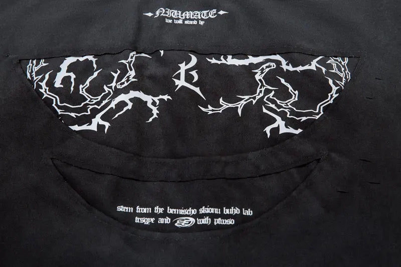 Vintage T-Shirt Y2K Grunge Graphic Printed Ripped Hole Tie Dye Streetwear Tshirt Hip Hop Harajuku Punk Gothic Baggy Top Shirts