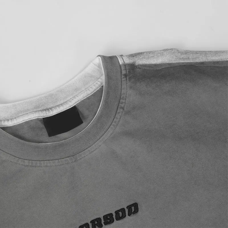 Two-Layer Grunge Longsleeves Shirt