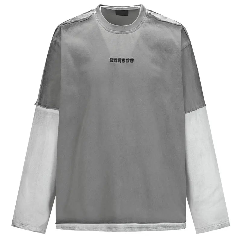 Two-Layer Grunge Longsleeves Shirt