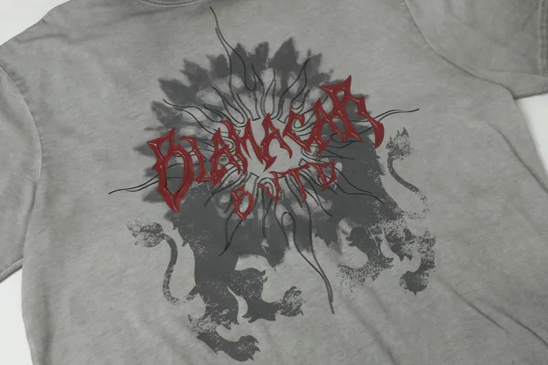 Vintage T-Shirt Y2K Grunge Graphic Printed Punk Gothic Short Sleeve Tshirt Streetwear Men Hip Hop Harajuku Casual Baggy Top Tee