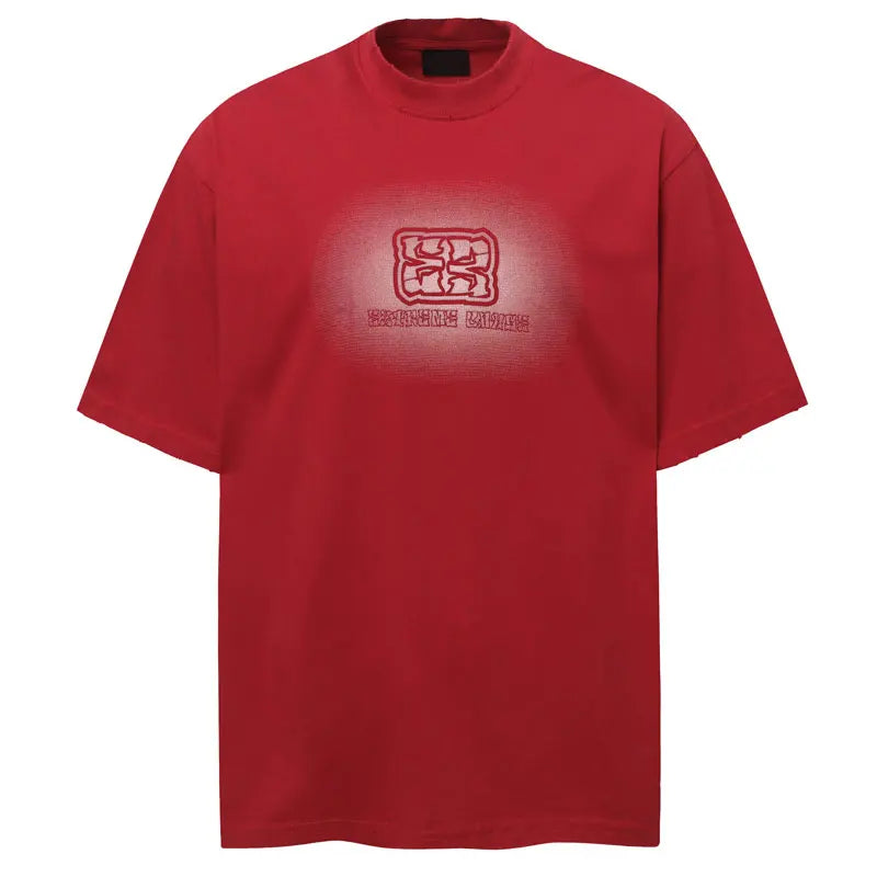 Vintage Tshirt Grunge Graphic Printed Embroidered Patch T-Shirt Hip Hop Punk Gothic Streetwear Shirts Harajuku Casual Baggy Top