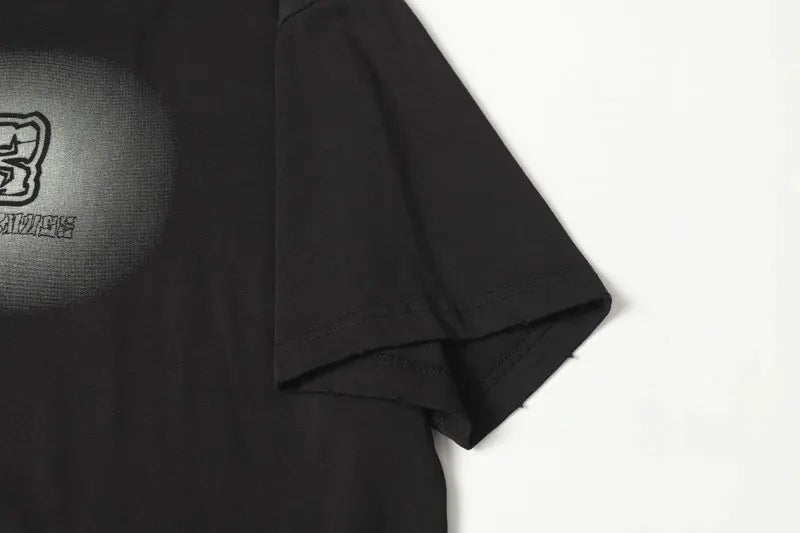 Vintage Tshirt Grunge Graphic Printed Embroidered Patch T-Shirt Hip Hop Punk Gothic Streetwear Shirts Harajuku Casual Baggy Top