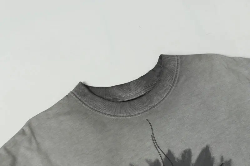 Vintage T-Shirt Y2K Grunge Graphic Printed Punk Gothic Short Sleeve Tshirt Streetwear Men Hip Hop Harajuku Casual Baggy Top Tee