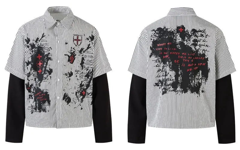 Layered Stripe Longsleeve Shirt