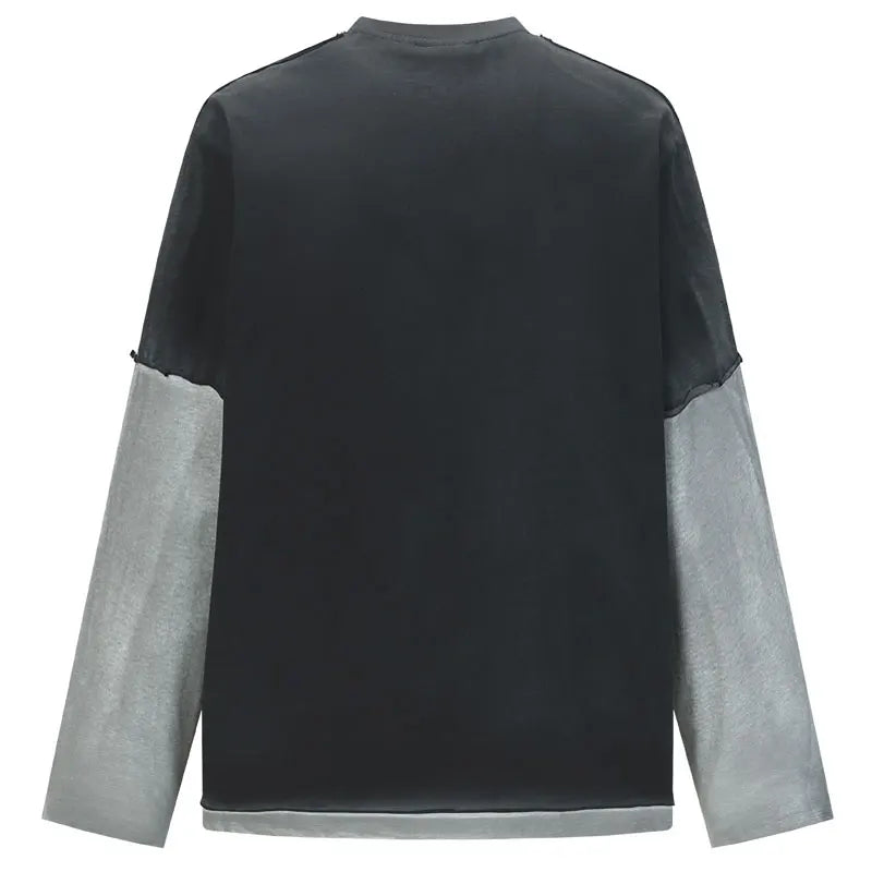 Two-Layer Grunge Longsleeves Shirt